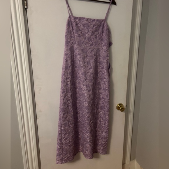 12th Tribe Ingrid Purple Floral Maxi Dress - Picture 4 of 6